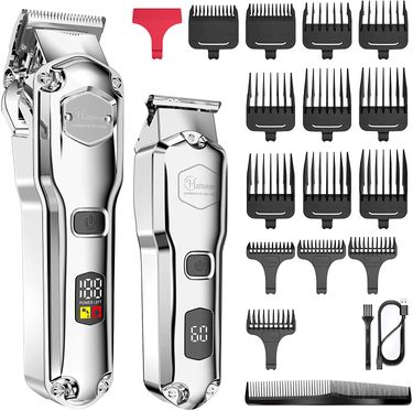 Professional Clipper Men, Hair Cutting Machine With LCD Display, Powerful Electric Finish For Barber Shop And Beard_voghion.com