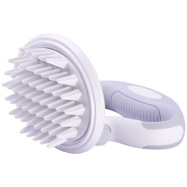 Pet Life 'Gyrater' Swivel Travel Silicone Massage Grooming Pet Brush_voghion.com
