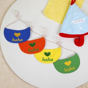 Cute Korean Embroidered Pet Saliva Towel Cat Bib Teddy Bear Dog Bib Saliva Towel_voghion.com