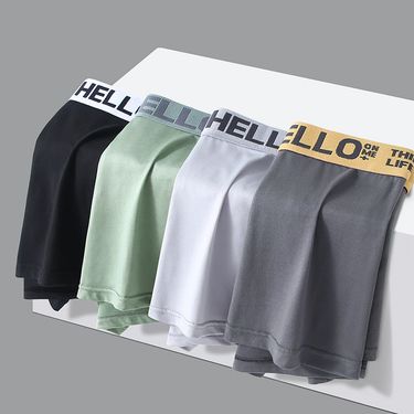 Underwear & Sleepwears Boxer Briefs 4-Pack - Breathable Quick-Dry Underwear With Comfort Fit For Daily & Active Wear (Black, Green, Yellow, Gray)_voghion.com