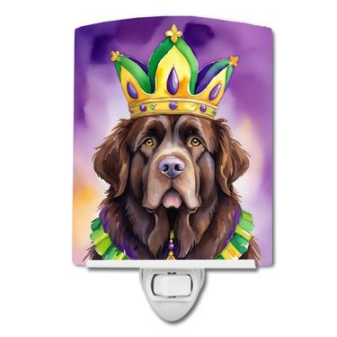 NEW Newfoundland King of Mardi Gras Ceramic Night Light Compact, UL-Certified, Ideal for Bedroom, Bathroom, Nursery, Hallway, Kitchen, 6x4x3, Multicol_voghion.com