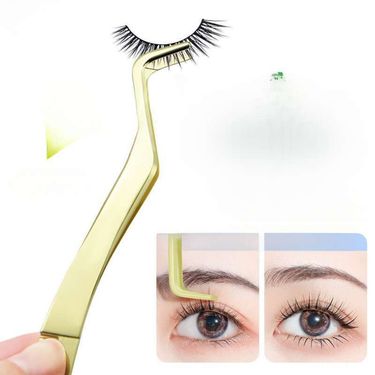 Stainless Steel Seven Comb Tweezers Extensions False Clip Arc Eyelash Assistant Beauty Worker_voghion.com