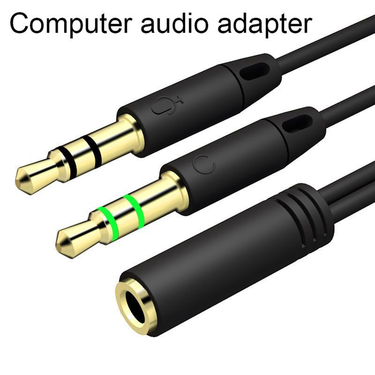 Headphone Splitter Earphone Adapter Audio 3.5mm Female to 2 Male Jack Aux Cable_voghion.com