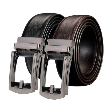 Men's ClickBelt fake needle with automatic buckle two-layer cowhide 3.5cm waist belt_voghion.com