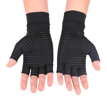 Outdoor Copper Fiber Half Finger Cycling Gloves Fitness Rehabilitation Silicone Anti-slip Training Cycling Gloves Wholesale_voghion.com