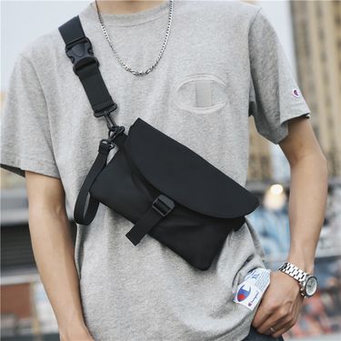 Workwear messenger bag men's Korean version ins super hot net red chest bag women's street fashion shoulder bag Japanese casual small bag_mkmklike.com