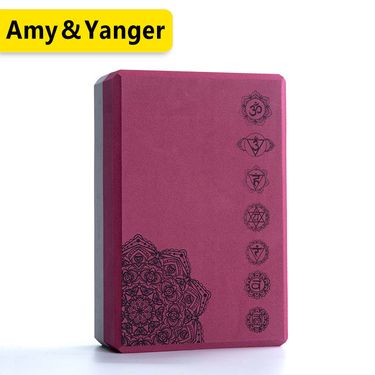 260g High-Density Yoga Block Support Tool Can Add Logo Seven Chakra Pattern_voghion.com