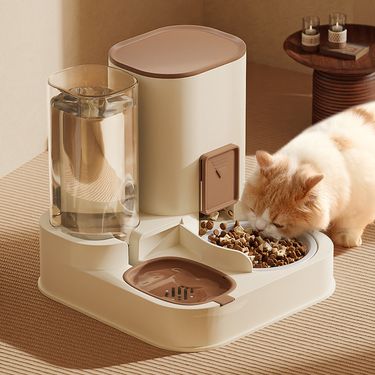 Cat Bowl Dog Bowl Automatic Feeder Cat Food Bowl Cat Food Double Bowl Drinking Bowl Integrated Protection Cervical Spine Pet Supplies_voghion.com
