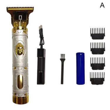 Ruixingst Multifunctional Electric Clipper Strong Power White Golden Color T-shaped Cutter Head Hair Clipper Hairstyle Supply_voghion.com
