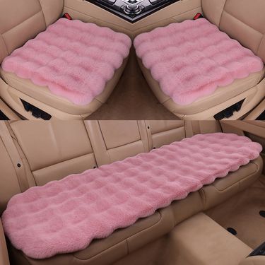 Automobiles & Motorcycles cushions bubble velvet thickened encryption new warm rabbit plush seat cushion cover universal full set wholesale_voghion.com