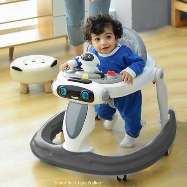 Baby walker anti O leg baby children multifunctional anti rollover walker with pushchair, seatable and foldable_voghion.com