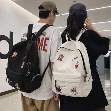 New Style For Men Trendy Cool Personality Fashion Embroidery High School Student Couple Boys Casual Outdoor Backpack_voghion.com