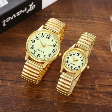 Lover's Watches Couples Watch Elastic Steel Band Glow-in-the-dark Watch Women's Quartz Watch Men's Watch Pair Watch_voghion.com