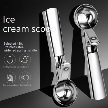 Stainless Steel Ice Cream Scoop Household Watermelon Fruit Ball Scoop_voghion.com