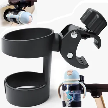 360 Adjustable Stroller Water Cup Holder Kid Umbrella Car Bottle Holders Baby Toddler Wheelchair Drink Cups Bracket Mount Stand_viptrois.com