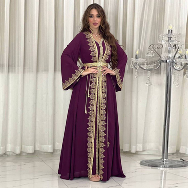 Women's Clothing Soft Waist Dress Two Piece Set Abaya_voghion.com