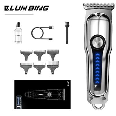 Professional Cordless Hair Clipper For Men & Women - Rechargeable Hair Trimmer With Washable Stainless Steel Blades, Low Noise, Adjustable Guide Combs_voghion.com