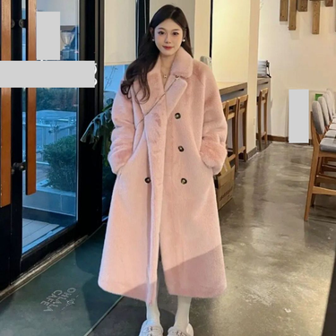 Women's Clothing Autumn and winter new fur coat mink velvet long lambswool loose fur coat women's clothing_voghion.com
