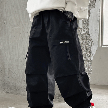 Kids’ Clothingboys' Clothing Children's Spring And Autumn Overalls New Children's Loose Leg Pants Boys Big Children's Loose Trousers_voghion.com