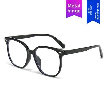 New Casual Versatile Anti-blue Glasses Frame Douyin Finished Myopia Glasses Frame Trendy Large Frame Flat Mirror_voghion.com