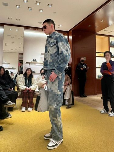 Men's Clothing Men's Denim Suit, Outdoor Sports Casual Trendy Brand Pants And Jacket, A Set Of Matching Handsome, Fashionable And Cool Outfit_voghion.com