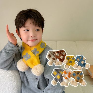 Children's scarf Winter cute rabbit boy neck set girl knitted wool neck guard baby neck_voghion.com