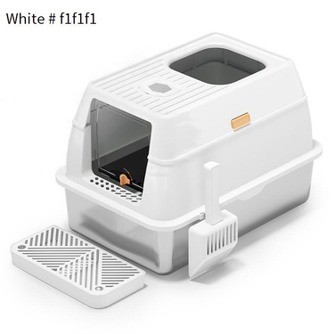 Pet Products Stainless Steel Cat Litter Box Easy To Clean Cat Litter Box Oversized Anti Splash Anti Leakage Sand Splash Proof Closed Cat Litter Box_voghion.com