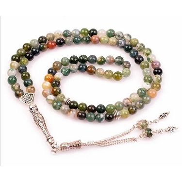 99 Beads 6mm 8cm 10cm Indian Agate Muslim Prayer Beads Tasbihai_voghion.com