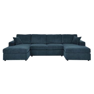 3 - Piece Corduroy Double-Chaise Sectional_voghion.com