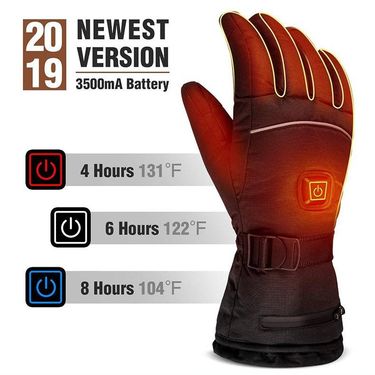 Heated Gloves For Men/Women – 3-Temperature Electric Ski Gloves (5000mAh & Windproof)_voghion.com