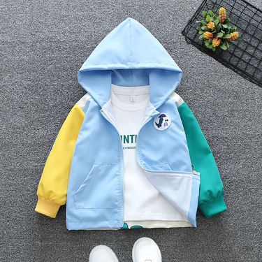Kid's Clothing boys' jackets spring and autumn clothes 2024 new girls' tops fashionable autumn clothes cartoon hooded windbreaker_voghion.com