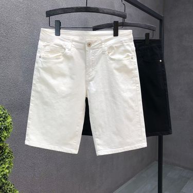 Super Stylish Youth Men's Denim Shorts Summer Thin 2024 New White Five-Point Jeans For Men_voghion.com