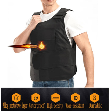 Concealable Bullet Resistant Vest For Men & Women, Ultra Thin Anti Stab Slash Proof Armor For Security, Self Defense, Outdoor Protection_voghion.com