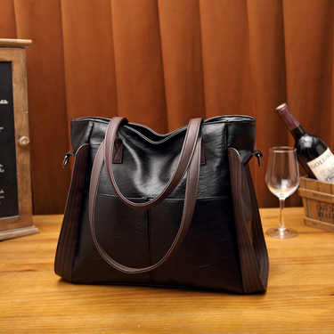 2023 New Hot Selling Shoulder Bag Women's Soft Leather Big Bag Pu Large Capacity Tote Bag Women's Bag Versatile_voghion.com