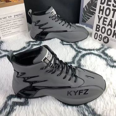 2025v 2024 Autumn Versatile High-Top Trendy Casual With Hidden Wedge Dad Platform Internet Celebrity Men's Shoes_voghion.com