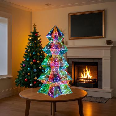 Iridescent Glowing Christmas Tree Decoration Party Birthday Gift Living Room Atmosphere Light Ornament_voghion.com