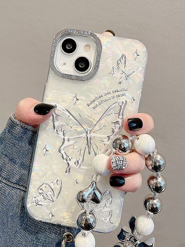 Bracelet Chain Butterfly Phone Case For Huawei P60 P50 P40 P70 Mate 30 40 50 60 Pro Plus Plating Conch Pattern Cover_voghion.com