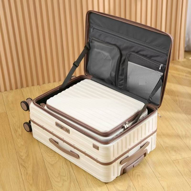 Luggage Side Opening New Aluminum Frame Suitcase Trolley Case Travel Male And Female Students 20 Inch Boarding Case_voghion.com