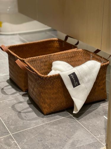 American Style Miscellaneous Items, Dirty Clothes Basket, Household PU Handle, Laundry Bucket, Snacks, Toys, Storage_voghion.com