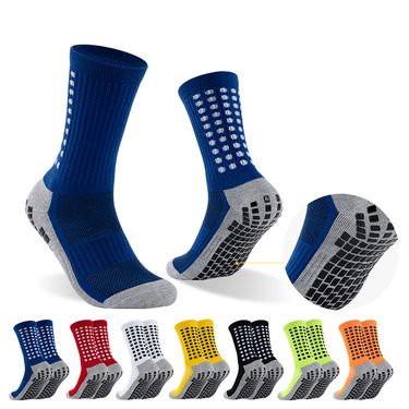 Men's Football With Glue Non Slip Sports Thick Towel Bottom Stockings Student Training Socks_voghion.com