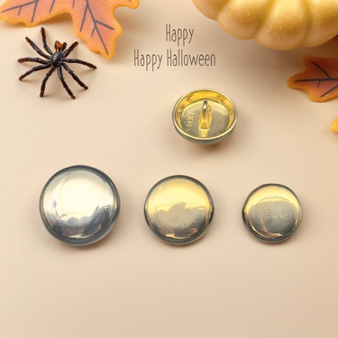 10pcs 18-21mm Flat Metal Button Antioxidant, Elegant Gold Button For Coats, Trench Coats And Shirts_voghion.com