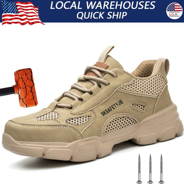 New Men Safety Shoes Wear Resistant Work Sneakers Indestructible Safety Boots Men Steel Toe Shoes Sport Style Anti Piercing Shoes_voghion.com