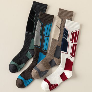 Winter Wool Professional Ski Socks Thickened Terry High Tube Warm Compressed Stockings Outdoor Sports_voghion.com