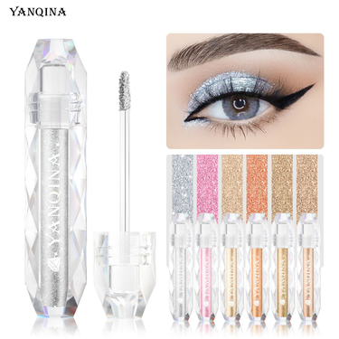 6pcs Liquid Glitter Eyeshadow Set, Metallic Glitter Shimmer Naked Smokey Eye Looks Long Lasting Quick-Drying Sparkling Eye Shadow Makeup Kits_voghion.com