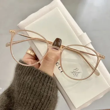 New Arrivals Luxury Brand Round Myopia Blue Light Block Women Men Recipe Near Sight Glasses Dioptries 0 Zu-4.0_voghion.com
