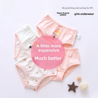Girls' Underwear Cotton Class a Baby's Pants Boxer Children's Boys' Safety Pants Triangle Cotton Thin Shorts_voghion.com