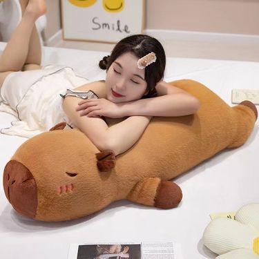 Plush Capybara Adorable Doll Soft Toy Cozy Pillow For Relaxing Home At Comfort_voghion.com