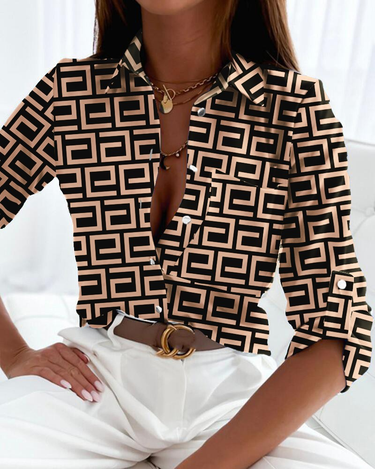 Women's Spring and Autumn Shirts, Long Sleeve Shirts and Printed Shirts_voghion.com