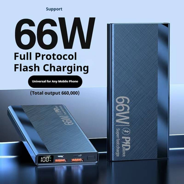 20000mAh Portable Charger With 66W Fast Charging, PD20W Power Bank For IPhone, Android, IPad, Slim & High Capacity External Battery For Travel_voghion.com