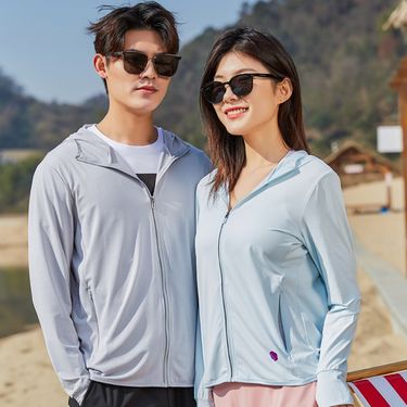 Men's Clothing Outdoor Sunscreen Clothing Sleeve Skin Coat Elastic Icy Coat UV Protection_voghion.com